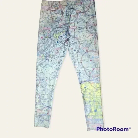 NWOT Designed for Flight Chart compression pants workout gym XL - Picture 2 of 6